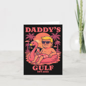 Daddy's Gulf 2025 Funny Daddy Trump Daddys Retro V Kaart (Voorkant)