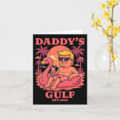 Daddy's Gulf 2025 Funny Daddy Trump Daddys Retro V Kaart (Gele Bloem)