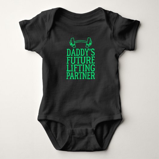 Daddy's Gym Baby Grow Grappige Workout Geschenken Romper (Voorkant)