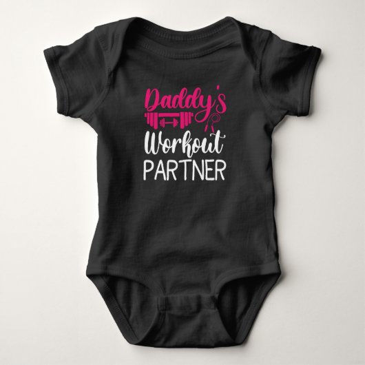 Daddy's Gym Baby Grow Grappige Workout Geschenken Romper (Voorkant)