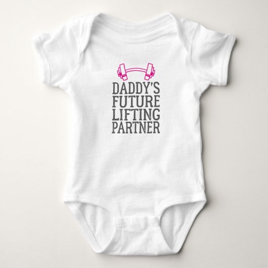 Daddy's Gym Baby Grow Grappige Workout Geschenken Romper (Voorkant)