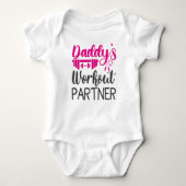 Daddy's Gym Baby Grow Grappige Workout Geschenken Romper (Voorkant)
