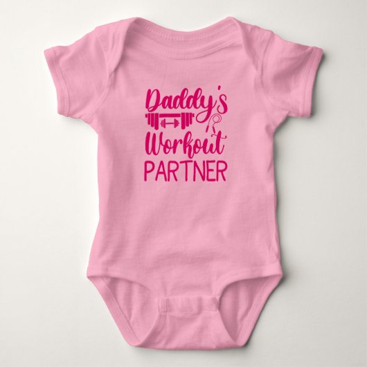 Daddy's Gym Baby Grow Grappige Workout Geschenken Romper (Voorkant)