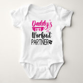 Daddy's Gym Baby Grow Grappige Workout Geschenken Romper (Voorkant)