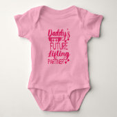 Daddy's Gym Baby Grow Grappige Workout Geschenken Romper (Voorkant)