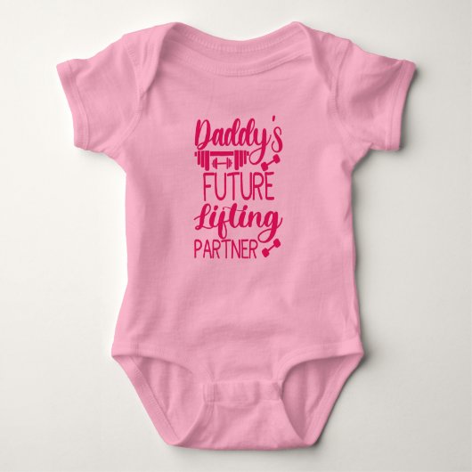 Daddy's Gym Baby Grow Grappige Workout Geschenken Romper (Voorkant)