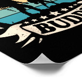 Daddy's Hiking Buddy Hiker Dad Kids Boys For Fathe Poster (Hoek)