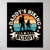 Daddy's Hiking Buddy Hiker Dad Kids Boys For Fathe Poster (Voorkant)