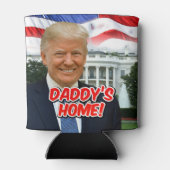 Daddy's Home President Donald Trump 2024 Overwinni Blikjeskoeler (Achterkant)