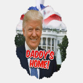 Daddy's Home President Donald Trump 2024 Overwinni Ornament Kaart (Links)