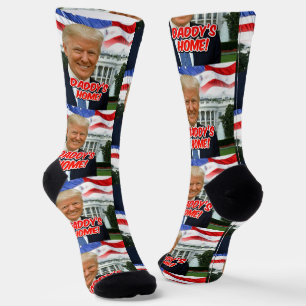 Daddy's Home President Donald Trump 2024 Overwinni Sokken