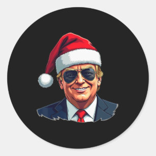 Daddy's Home Trump Claus Zonnebril Ronde Sticker
