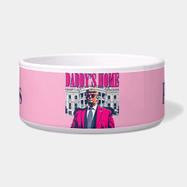 Daddy's Home Trump gepersonaliseerd roze Voerbakje