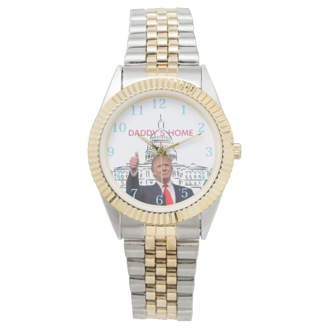 Daddy's Home Trump Gift Horloge (Voorkant)