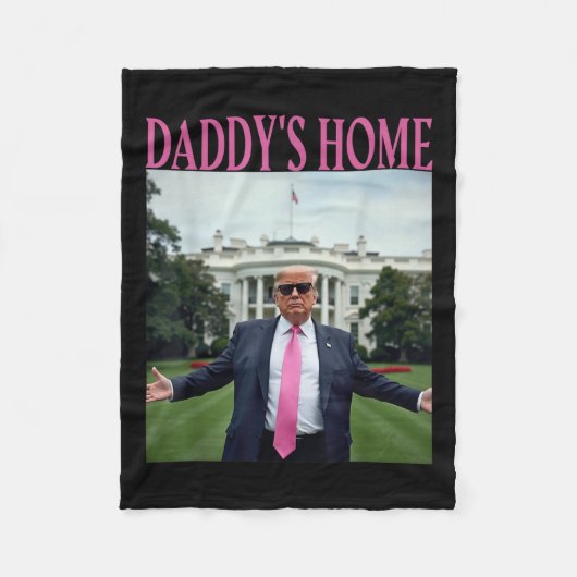 Daddys Home Trump maakte Amerikaanse Trump-merchan Fleece Deken (Voorkant)
