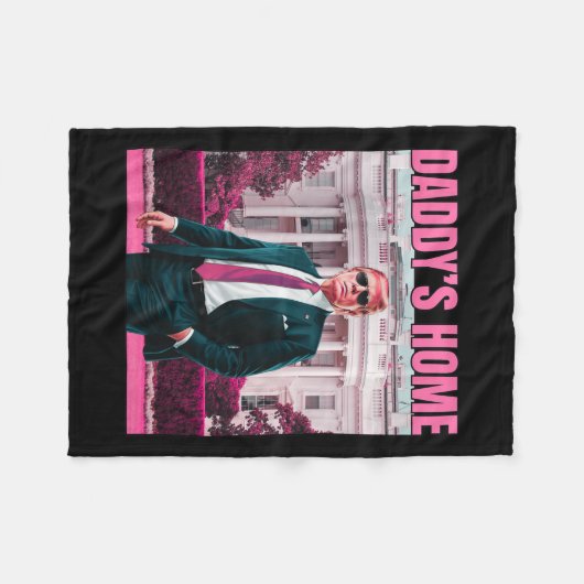 Daddy's Home Trump Roze 2024 Amerika CK 2024 Fleece Deken (Voorkant (Horizontaal))