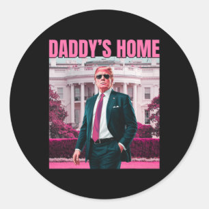 Daddy's Home Trump Roze 2024 Amerika CK 2024 Ronde Sticker