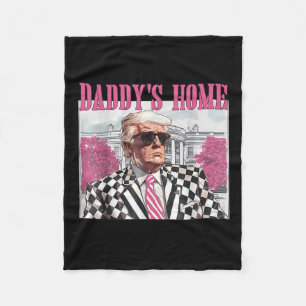 Daddys Home Trump Roze 2024 Fleece Deken