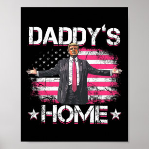 Daddys Home Trump Roze 2024 Grappig Trump Take Ame Poster