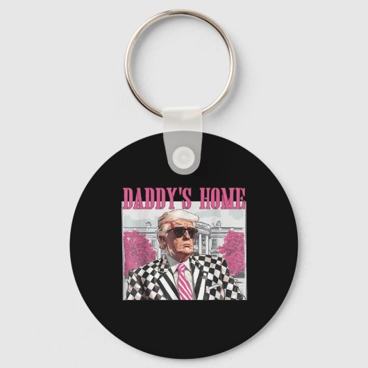 Daddys Home Trump Roze 2024 Sleutelhanger (Voorkant)