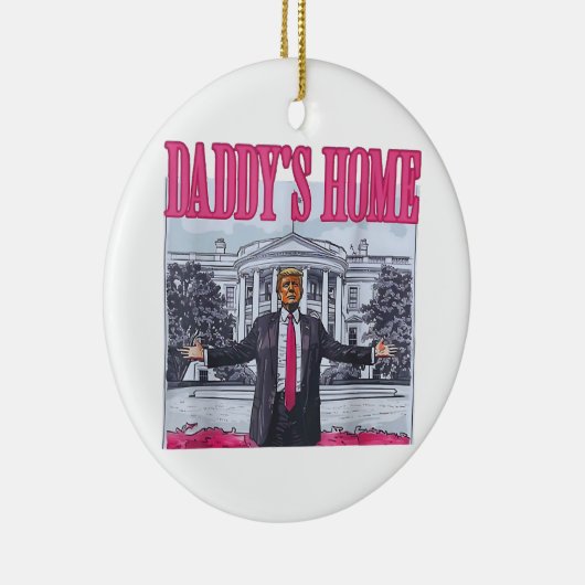Daddy's Home Trump Roze Gift Keramisch Ornament (Rechts)