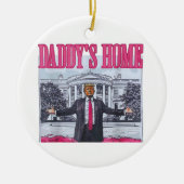 Daddy's Home Trump Roze Gift Keramisch Ornament (Voorkant)