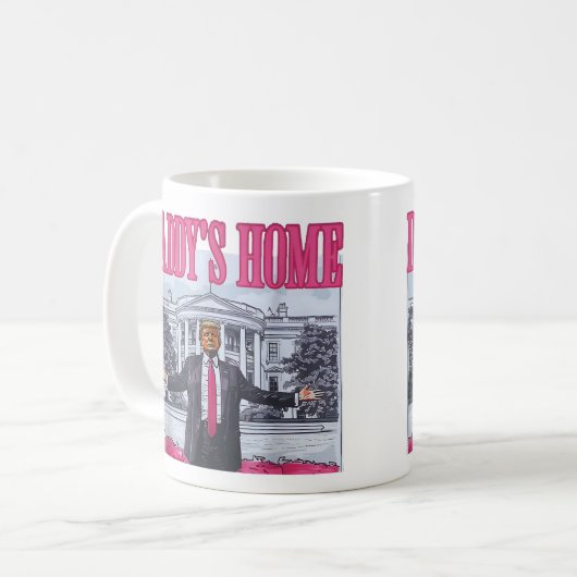 Daddy's Home Trump Roze Gift Koffiemok (Voorkant links)