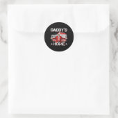 Daddys Home Trump Xmas 2024 Funny Trump Take Ameri Ronde Sticker (Tas)