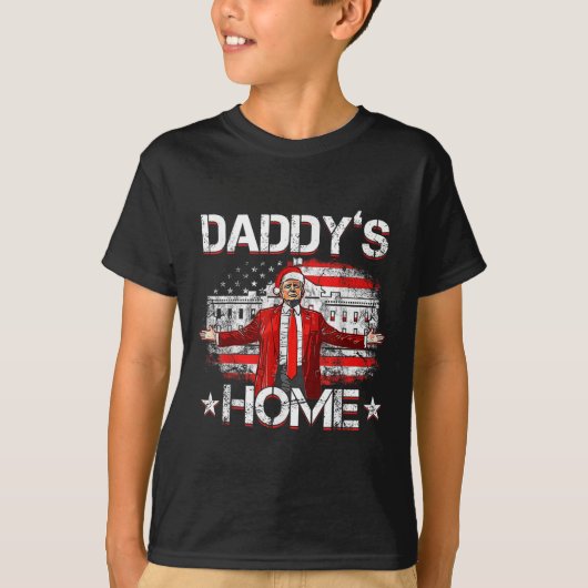 Daddys Home Trump Xmas 2024 Funny Trump Take Ameri T-shirt (Voorkant)