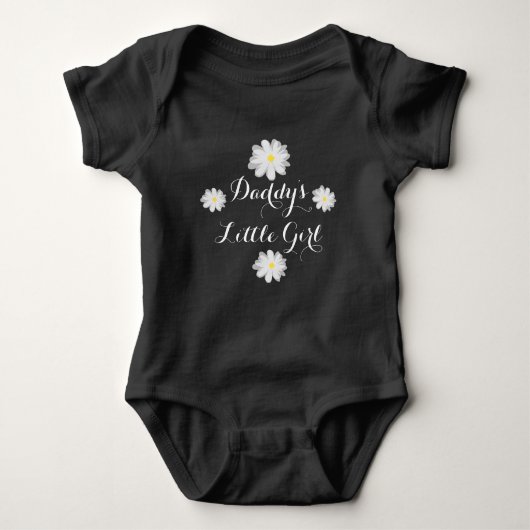 Daddys klein meisje bloem een stuk baby bodysuit (Voorkant)
