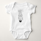 DADDY'S KLEINE BEARD PULLER HIPSTER BABY ROMPER (Voorkant)