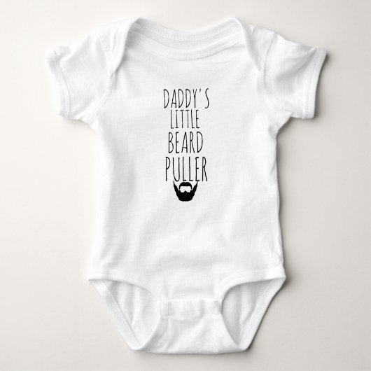 DADDY'S KLEINE BEARD PULLER HIPSTER BABY ROMPER (Voorkant)
