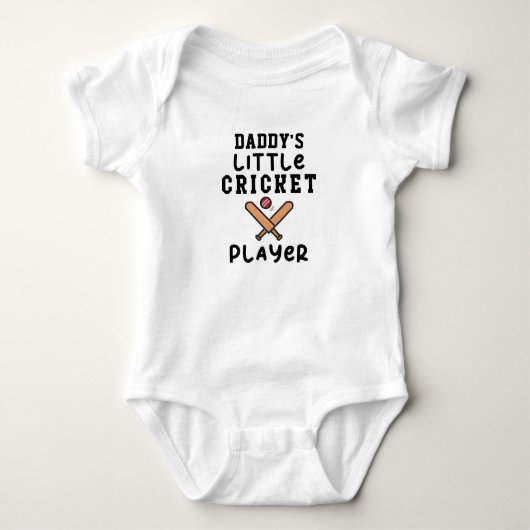 Daddy's Kleine Cricketspeler | Cricket Romper (Voorkant)