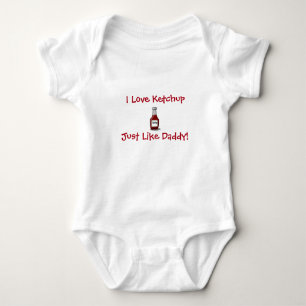 DADDY'S KLEINE KETCHUP BABY GEKKE FUN CUTE ROMPER