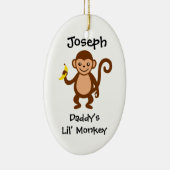 Daddys Lil Monkey Keramisch Ornament (Rechts)
