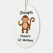 Daddys Lil Monkey Keramisch Ornament (Links)