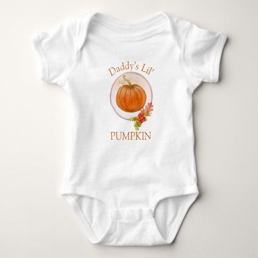Daddy's Lil' Pumpkin | Baby's 1e Thanksgiving Romper (Voorkant)