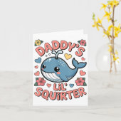 Daddys Lil Squirter Grappig Ongepaste Volwassen Hu Kaart (Gele Bloem)