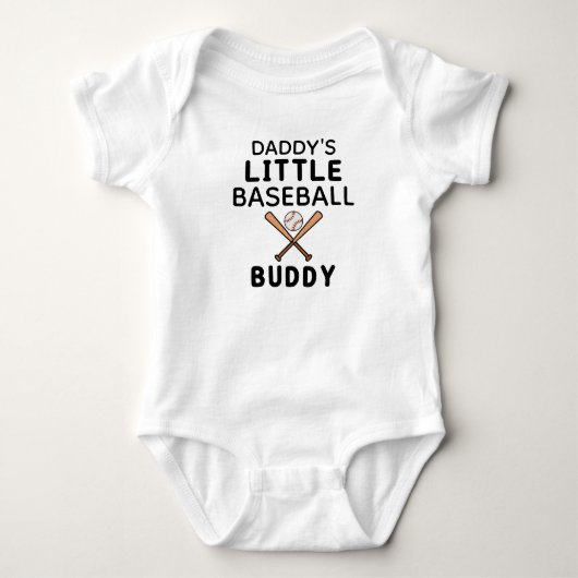 Daddy's Little Baseball Buddy | Schattig honkbal Romper (Voorkant)