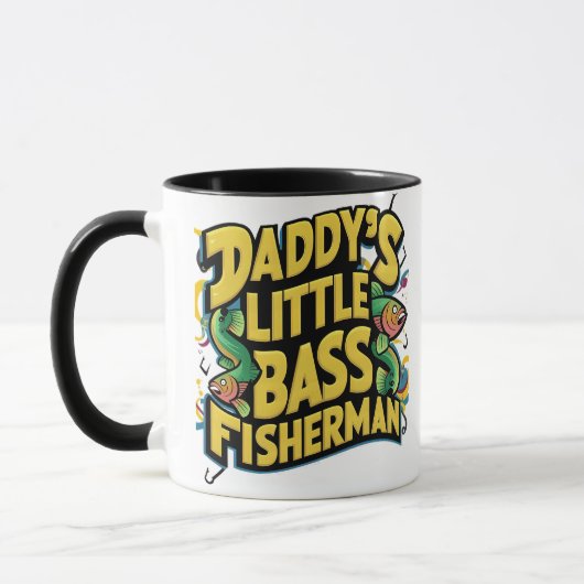 Daddys Little Bass Fisherman Mok (Links)