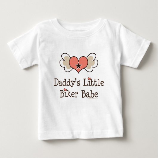 Daddy's Little Biker Babe Baby Girl T-shirt (Voorkant)