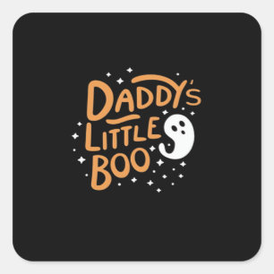 Daddy's Little Boo Fijne Halloween Stijl Vierkante Sticker
