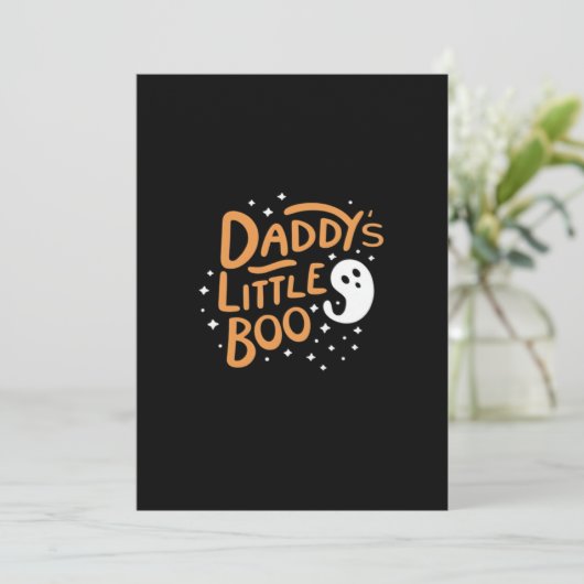 Daddys Little Boo Happy Halloween Style Feestdagenkaart (Staand voorkant)