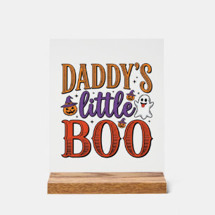 Daddys Little Boo Vintage Halloween Acryl Bord
