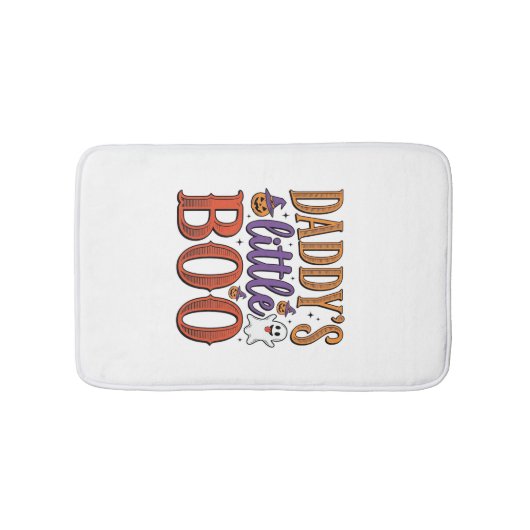 Daddys Little Boo Vintage Halloween Badmat (Voorkant)