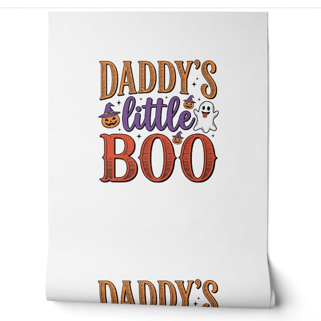 Daddys Little Boo Vintage Halloween Behang (Afrollen)