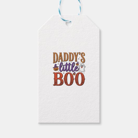 Daddys Little Boo Vintage Halloween Cadeaulabel (Voorkant)