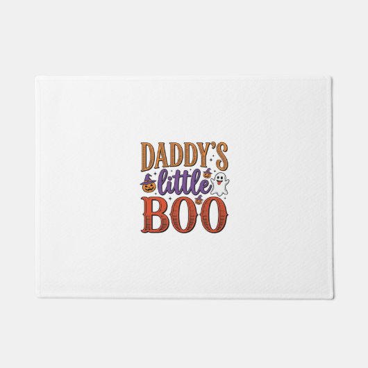 Daddys Little Boo Vintage Halloween Deurmat (Voorkant)