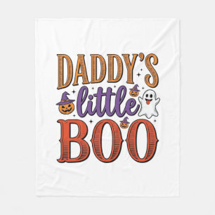 Daddys Little Boo Vintage Halloween Fleece Deken