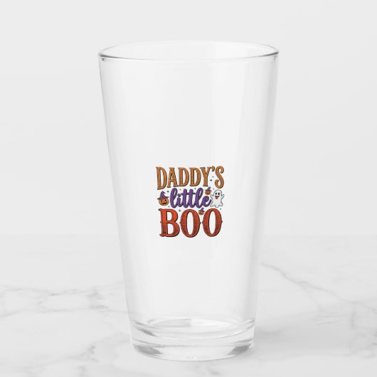 Daddys Little Boo Vintage Halloween Glas (Voorkant)